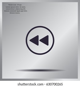 rewind  vector icon
