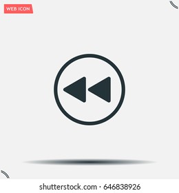 rewind  vector icon