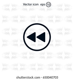 rewind  vector icon