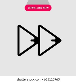 Rewind vector icon, Double arrows symbol. Simple, modern flat vector illustration for mobile app, website or desktop app 