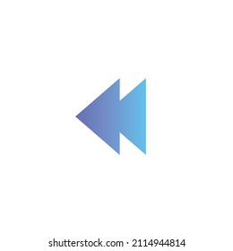 Rewind vector icon with gradient