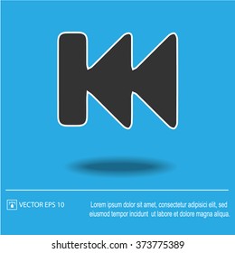 Rewind vector icon. Vector illustration EPS 10.