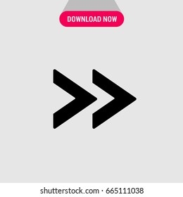 Rewind vector icon, Two arrows symbol. Simple, modern flat vector illustration for mobile app, website or desktop app 