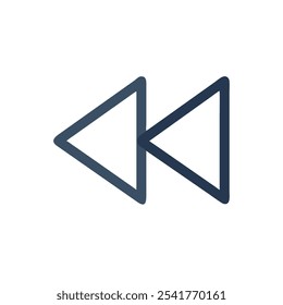rewind-button icon vector illustration style