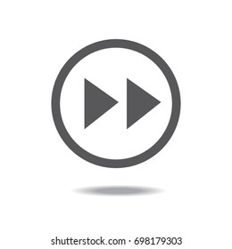 Rewinding icon flat. Illustration isolated vector sign symbol