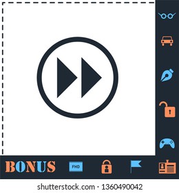 Rewinding. Perfect icon with bonus simple icons