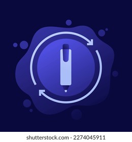 rewriting, change icon, vector design