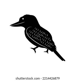 Rex animal kookaburra bird icon | Black Vector illustration |