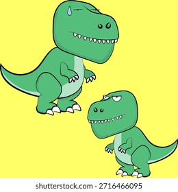 rex character cartoon expressions pack collection in vector art