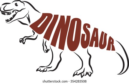 REX DINOSAUR text illustration