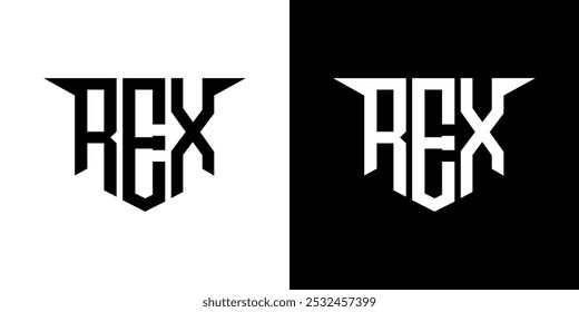 REX letter logo design with white background in illustrator, vector logo modern alphabet font overlap style, calligraphy designs for logo, Poster, Invitation, etc.