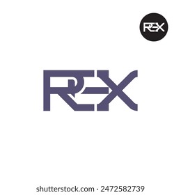 Rex Logo Letra Monograma Diseño