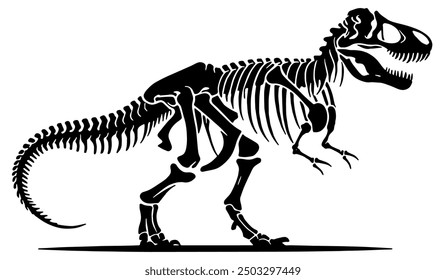 Rex Silhouette, Majestic and Powerful Design - Flat Vector Illustration