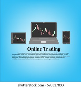 rex trading , online trading concept , investment concept ,smart phone online 