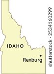 Rexburg city location on Idaho state map