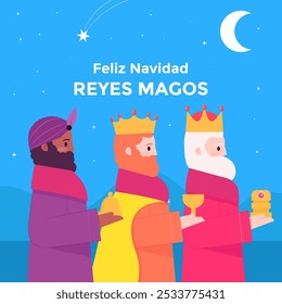 reyes magos ilustração no conceito de design de estilo plano