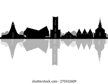 Reykjavik skyline - vector illustration