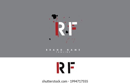 Letras alfabéticas RF Iniciales logotipo de monograma FR, R y F