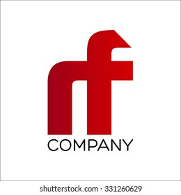 RF company linked letter logo