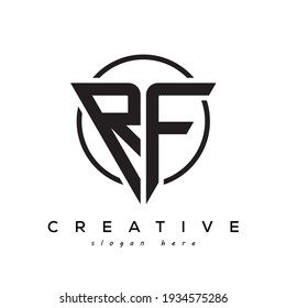 RF Creative Letter Logo With Gamming Look