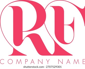 Diseño de Vector de logotipo de letra abstracta moderna creativa de RF. Utilizable para su empresa o negocio e identidad de marca.