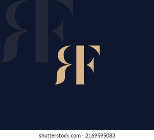 Rf Fashion Brand Design Letter Illustration Stock Vector (Royalty Free ...