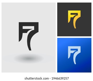 RF FR Creative logo modern monogram with square apps template idea