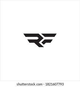 Diseño del logotipo de letras RF o FR.