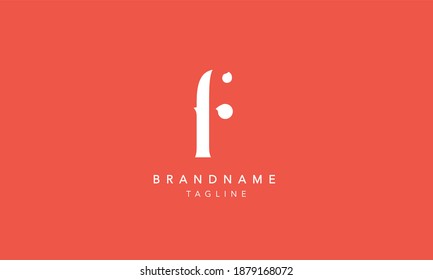 RF FR Lowercase Letter Initial Icon Logo Design Vector Illustration