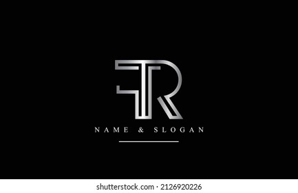 RF, FR, R, F abstract letters logo monogram