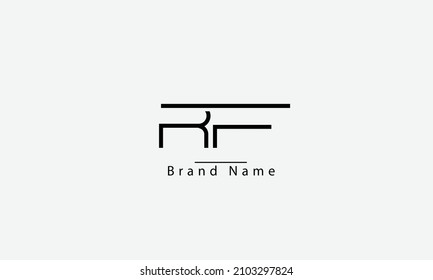 Diseño del logotipo del vector RF FR R F