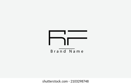 RF FR R F Vektorlogo-Design