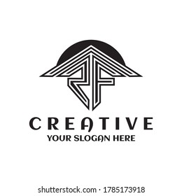 RF home logo design template