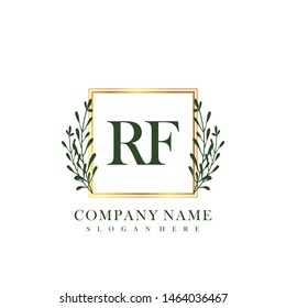 RF Initial beauty floral logo template