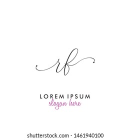 RF Initial beauty monogram logo vector