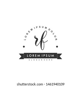 RF Initial beauty monogram logo vector