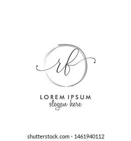 RF Initial beauty monogram logo vector