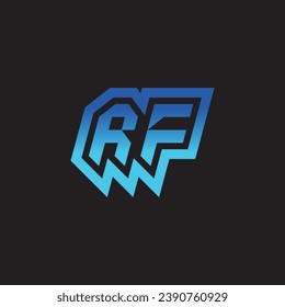 RF initial inspiration logo design esport and gaming clan ideas