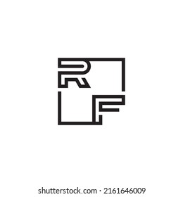 RF initial logo letters in high quality professional design that will print well across any print media