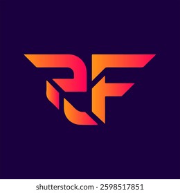 RF letter logo creative design with vector graphic RF simple and modern logo