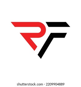 Diseño del logo de la carta RF. Diseño de logotipo abstracto