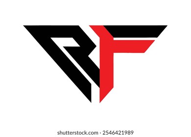 RF letter  logo design template