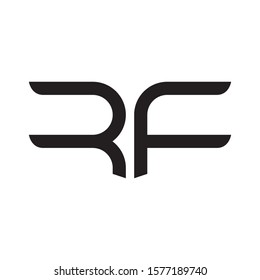 RF letter logo template vector icon design