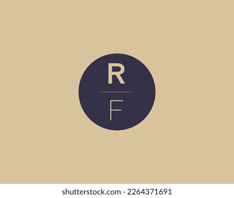 RF letter modern elegant logo design vector images