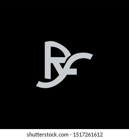 RF Letter monogram with abstrac concept style design