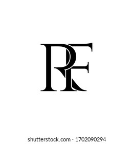 rf letter original monogram logo design