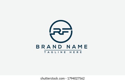 RF Logo Design Template Vector Graphic Branding Element.