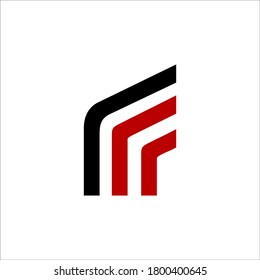 Signo vectorial de diseño de logotipo RF