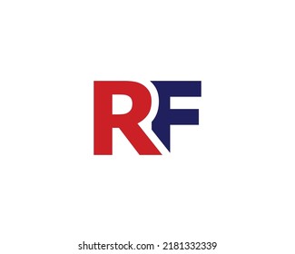 plantilla vectorial de diseño de logotipo RF