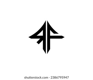 RF logo design vector template